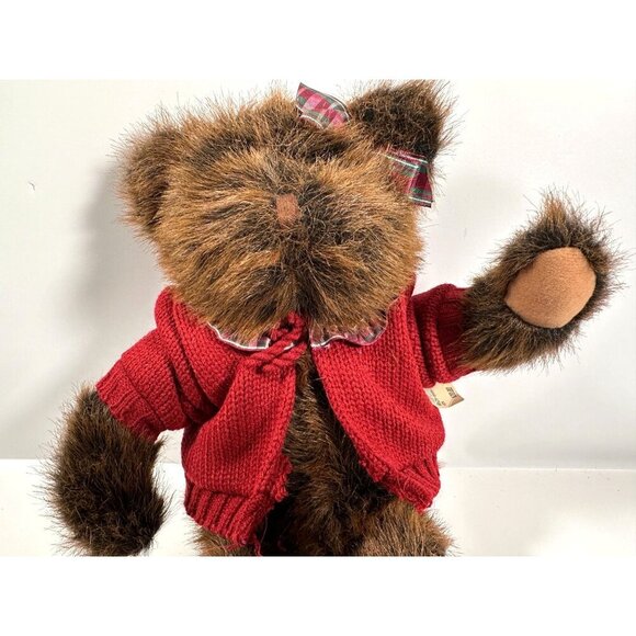 Vintage Commonwealth Toy Co. Christmas Teddy Bears Plush Boy &‎ Girl in Sweaters - Picture 5 of 16